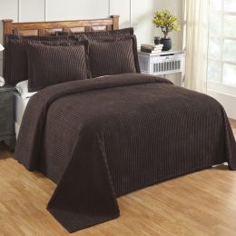 Jullian Collection Full/Double Bedspread in Chocolate