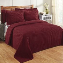 Jullian Collection Twin Bedspread in Burgundy