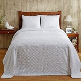Natick Collection Full/Double Bedspread in White