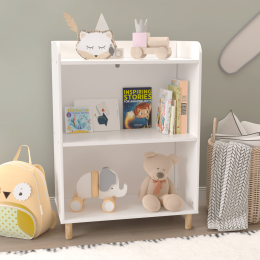 Kids 3-Tier Bookcase, Children's Book Display, Bookshelf Toy Storage Cabinet Organizer for Children's Room, Playroom, Nursery