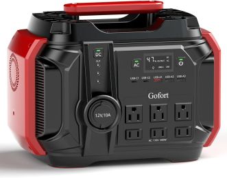 GOFORT Portable Power Station 540Wh/500W(Peak 1000W) 6 x AC 110V Outlets PD 60W Portable Solar Generator CPAP Battery Supplies Emergency Backup Power