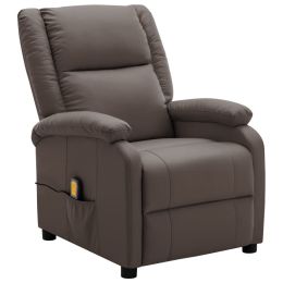 Massage Chair Brown Faux Leather
