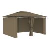 Garden Marquee with Curtains 13.1'x9.8' Taupe 0.6 oz/ftÂ²