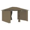 Garden Marquee with Curtains 13.1'x9.8' Taupe 0.6 oz/ftÂ²