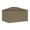 Garden Marquee with Curtains 13.1'x9.8' Taupe 0.6 oz/ftÂ²
